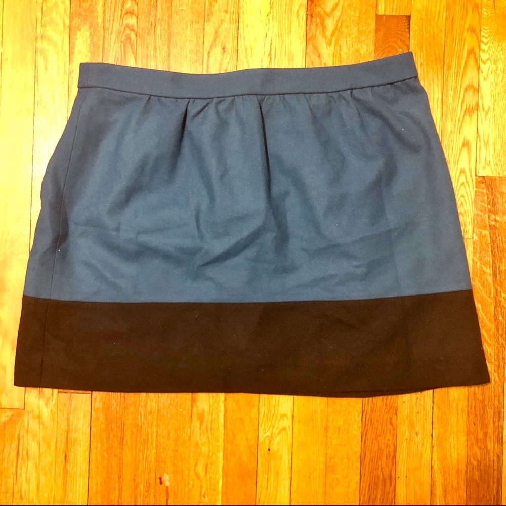 J Crew Colorblock Skirt Wool-blend